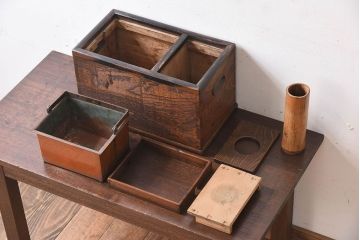 アンティーク雑貨　欅材製　アンティーク煙草盆
