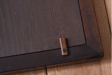 アンティーク雑貨　古い木製フレームのアンティーク壁掛けミラー