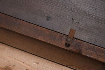 アンティーク雑貨　古い木製フレームのアンティーク壁掛けミラー