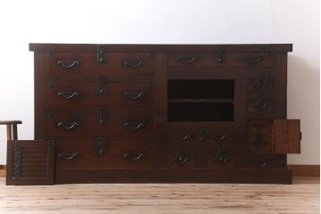 アンティーク家具　明治期　上手物　水屋箪笥サイドボード
