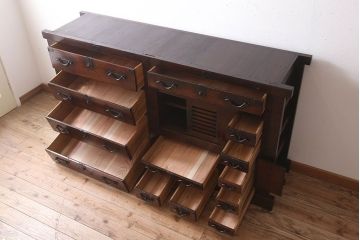アンティーク家具　明治期　上手物　水屋箪笥サイドボード