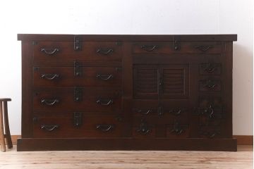 アンティーク家具　明治期　上手物　水屋箪笥サイドボード