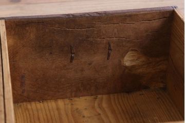 アンティーク家具　古民具・骨董　明治大正期　六尺　縦桟引き戸の重ね水屋箪笥