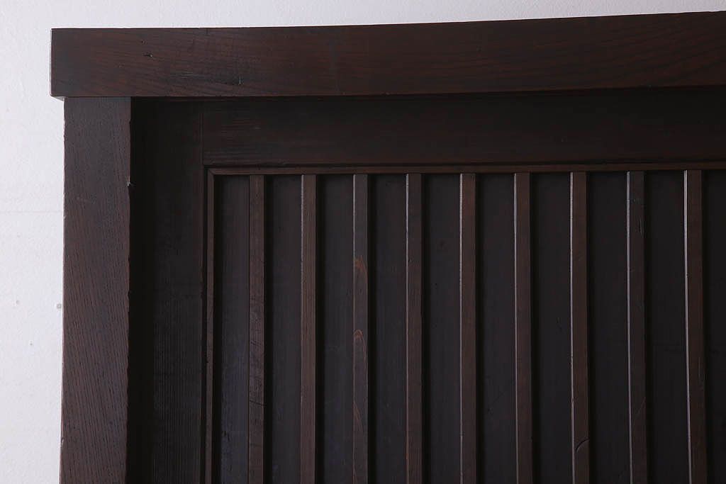 アンティーク家具　古民具・骨董　明治大正期　六尺　縦桟引き戸の重ね水屋箪笥