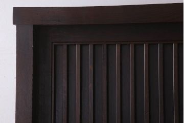 アンティーク家具　古民具・骨董　明治大正期　六尺　縦桟引き戸の重ね水屋箪笥