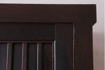 アンティーク家具　古民具・骨董　明治大正期　六尺　縦桟引き戸の重ね水屋箪笥