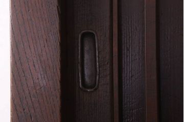 アンティーク家具　古民具・骨董　明治大正期　六尺　縦桟引き戸の重ね水屋箪笥