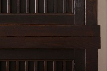 アンティーク家具　古民具・骨董　明治大正期　六尺　縦桟引き戸の重ね水屋箪笥