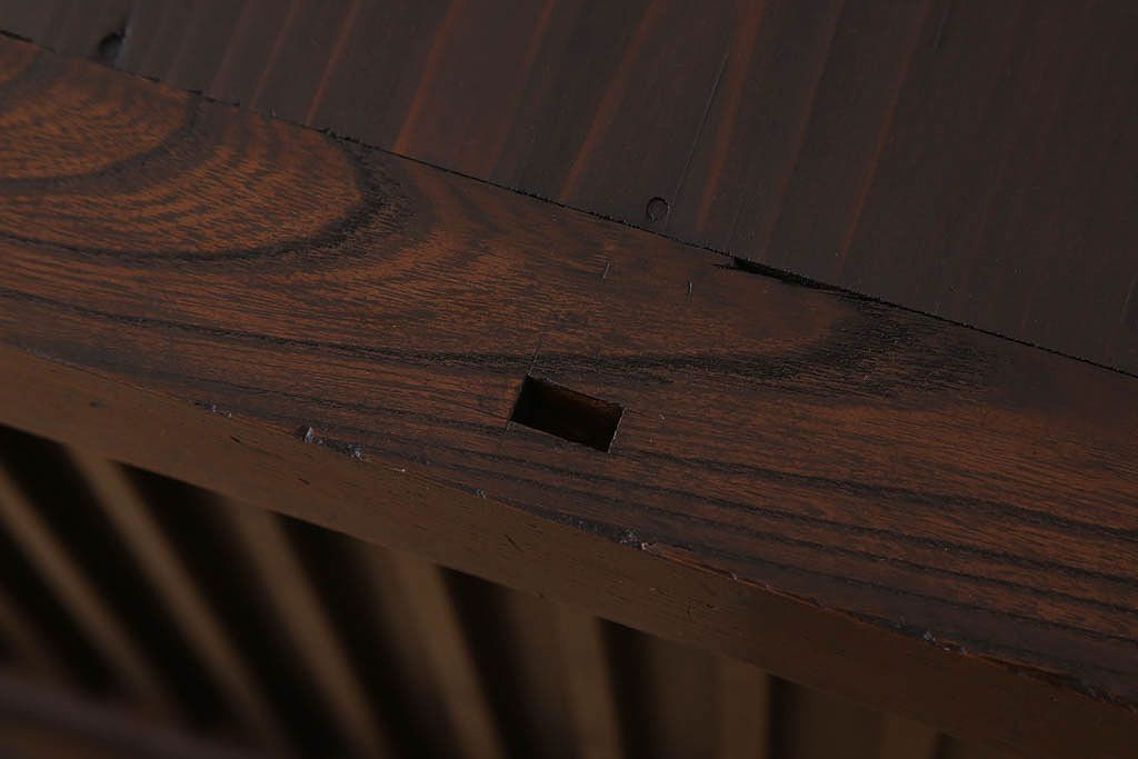 アンティーク家具　古民具・骨董　明治大正期　六尺　縦桟引き戸の重ね水屋箪笥