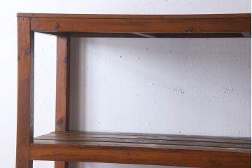 アンティーク家具　特大サイズ　古い木製の和製アンティーク飾り棚