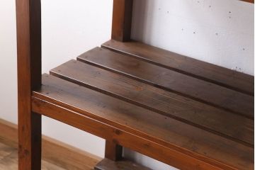 アンティーク家具　特大サイズ　古い木製の和製アンティーク飾り棚