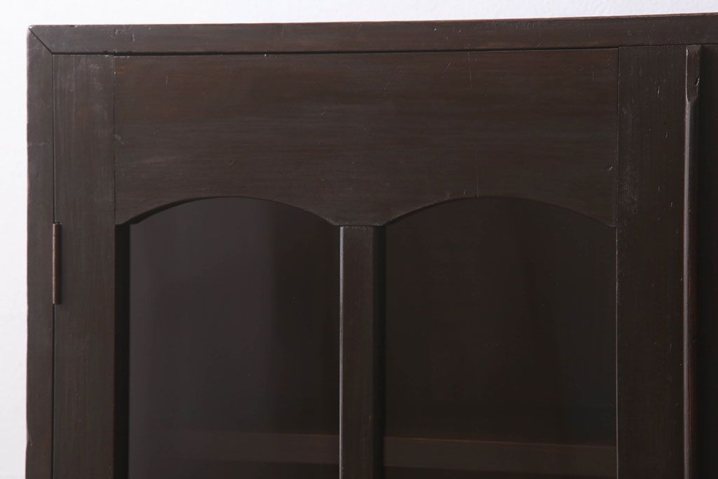 アンティーク家具　和製アンティーク　古い檜材の上品なブックケース(本棚)