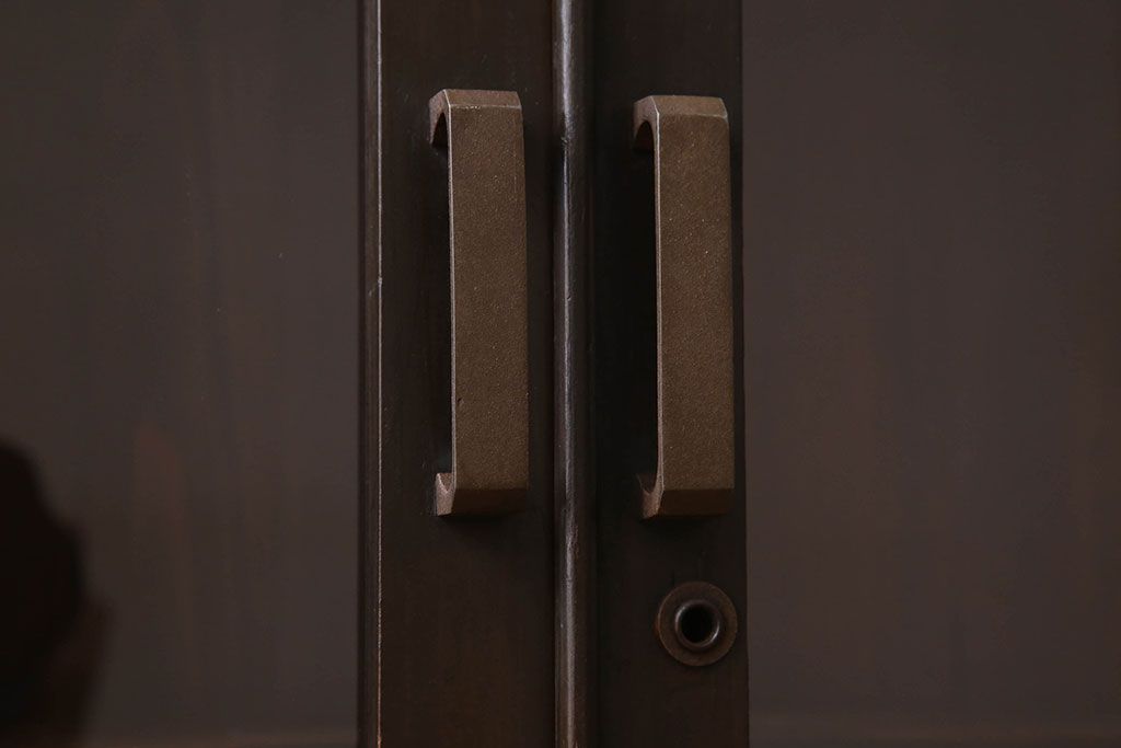 アンティーク家具　和製アンティーク　古い檜材の上品なブックケース(本棚)