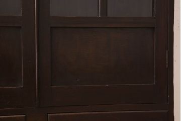 アンティーク家具　和製アンティーク　古い檜材の上品なブックケース(本棚)