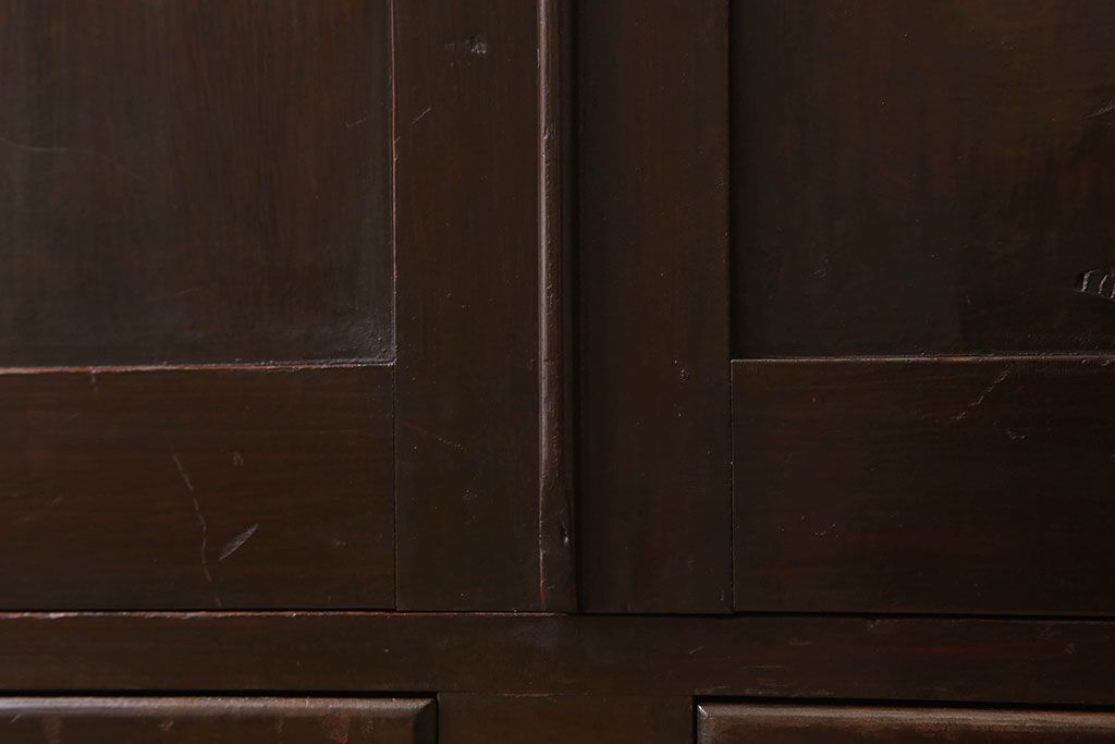 アンティーク家具　和製アンティーク　古い檜材の上品なブックケース(本棚)