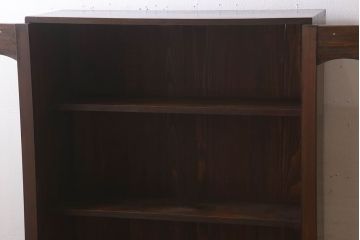 アンティーク家具　和製アンティーク　古い檜材の上品なブックケース(本棚)
