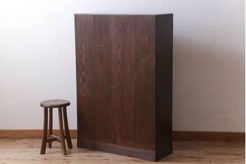 アンティーク家具　和製アンティーク　古い檜材の上品なブックケース(本棚)