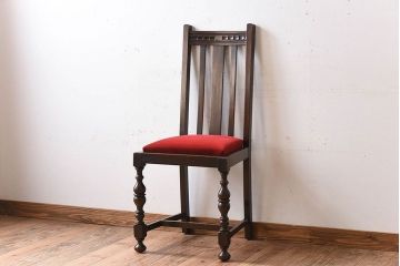 アンティーク家具　イギリスアンティーク　オーク材製チェア