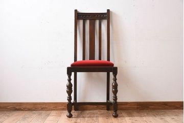 アンティーク家具　イギリスアンティーク　オーク材製チェア