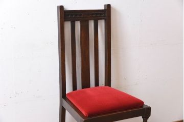 アンティーク家具　イギリスアンティーク　オーク材製チェア