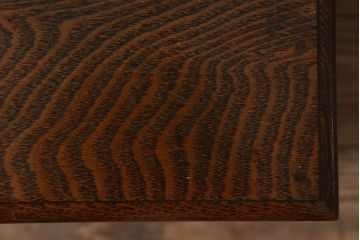 アンティーク雑貨　タモ材製　優れた意匠　和製アンティークの卓上収納(本立て)