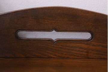 アンティーク雑貨　タモ材製　優れた意匠　和製アンティークの卓上収納(本立て)