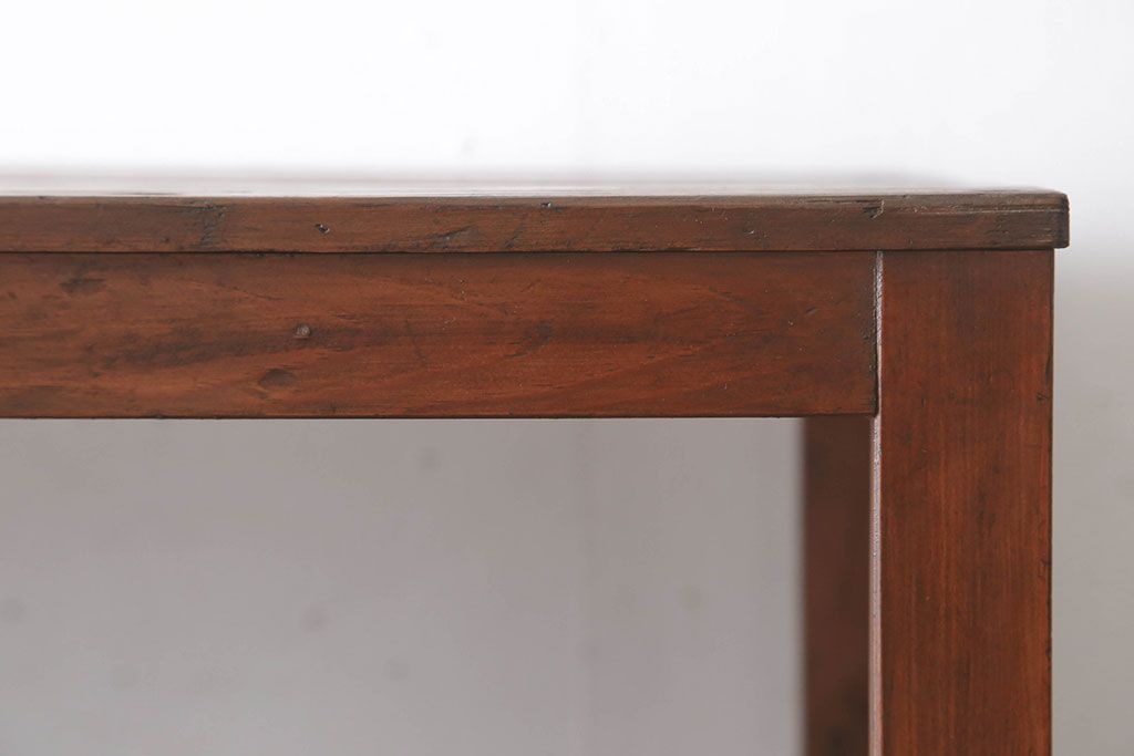 アンティーク家具　特大サイズ　古い木製の和製アンティーク飾り棚(2)