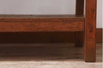 アンティーク家具　特大サイズ　古い木製の和製アンティーク飾り棚(2)