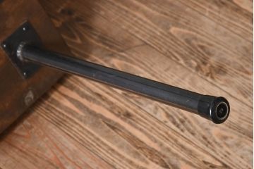 アンティーク家具　天板一枚板　檜材　シンプルな鉄脚ベンチ