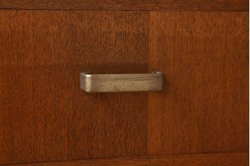 レトロ家具　昭和レトロ　シンプルデザインの古いナラ材製本箱(ブックケース)