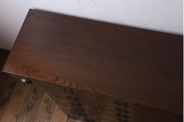 アンティーク家具　三方欅材　大正ロマン　高級品　引き出し31杯!大きなドロワー