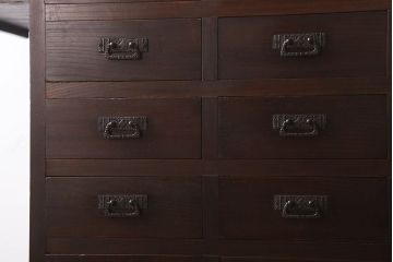 アンティーク家具　三方欅材　大正ロマン　高級品　引き出し31杯!大きなドロワー