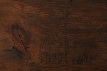 アンティーク家具　天板一枚板　檜材　シンプルな鉄脚ベンチ(2)