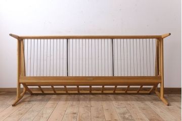 中古　宮崎椅子製作所　ペーパーナイフソファ　3人掛けソファ(長椅子)