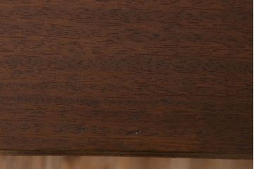 アンティーク家具　天板一枚板　ラワン材　シンプルな鉄脚テーブル(2)