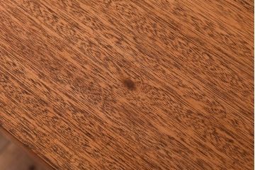 アンティーク家具　古いラワン材製の鉄脚テーブル