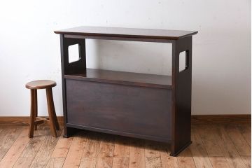 中古　松本民芸家具　♯221型クズ布茶タンス2(定価約21万8千円)