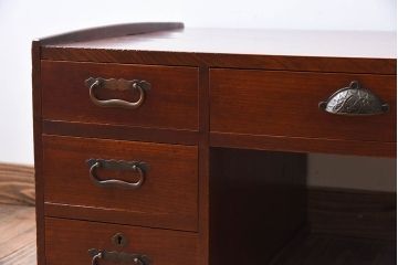 アンティーク家具　大正ロマン　総欅材製!上質なアンティーク文机