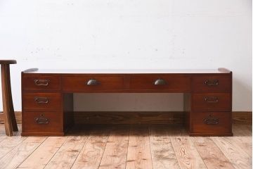 アンティーク家具　大正ロマン　総欅材製!上質なアンティーク文机