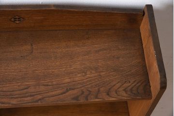 レトロ家具　栓材製　象嵌入りのレトロな本棚