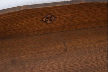 レトロ家具　栓材製　象嵌入りのレトロな本棚
