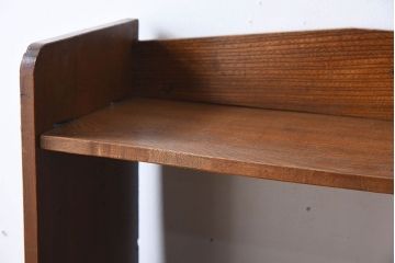 レトロ家具　栓材製　象嵌入りのレトロな本棚