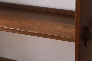 レトロ家具　栓材製　象嵌入りのレトロな本棚
