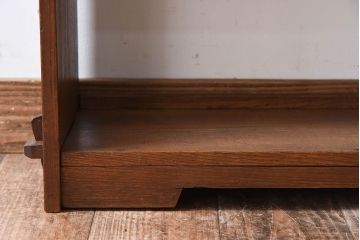 レトロ家具　栓材製　象嵌入りのレトロな本棚