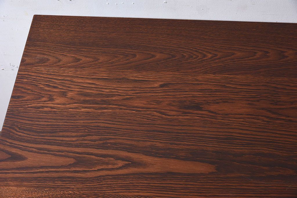 ラフジュ工房オリジナル　アイアンフレームの4脚格納スツール付き作業台(テーブル・机)