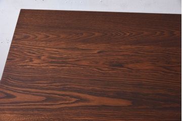 ラフジュ工房オリジナル　アイアンフレームの4脚格納スツール付き作業台(テーブル・机)