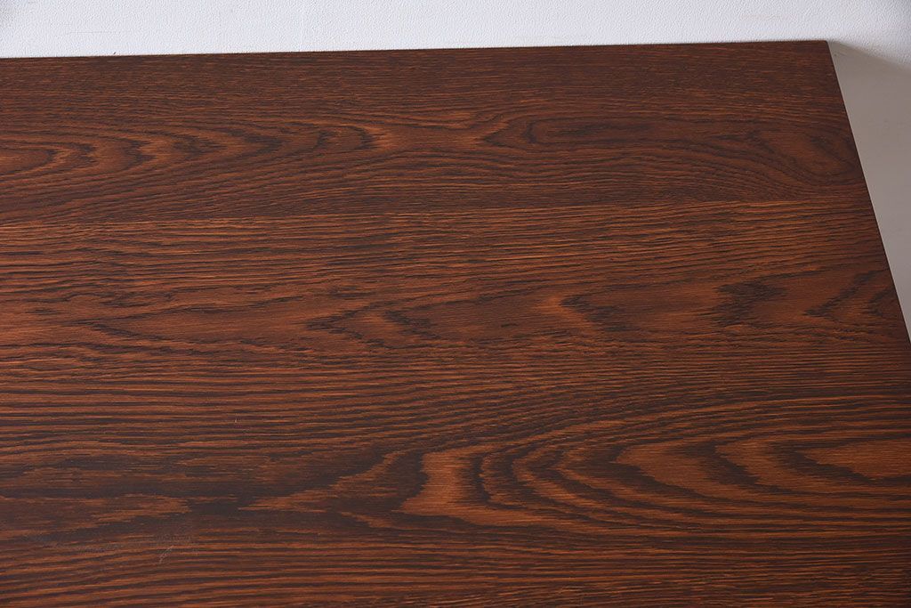 ラフジュ工房オリジナル　アイアンフレームの4脚格納スツール付き作業台(テーブル・机)