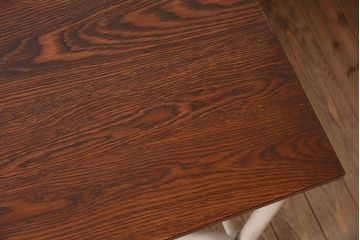 ラフジュ工房オリジナル　アイアンフレームの4脚格納スツール付き作業台(テーブル・机)