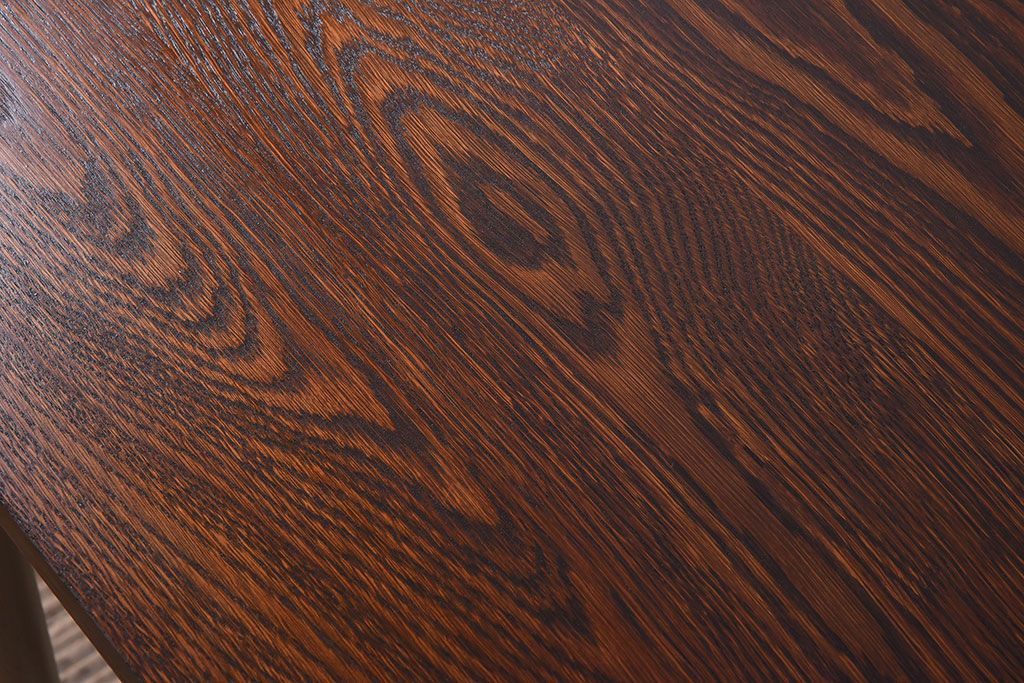 ラフジュ工房オリジナル　アイアンフレームの4脚格納スツール付き作業台(テーブル・机)