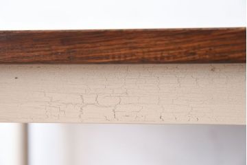 ラフジュ工房オリジナル　アイアンフレームの4脚格納スツール付き作業台(テーブル・机)